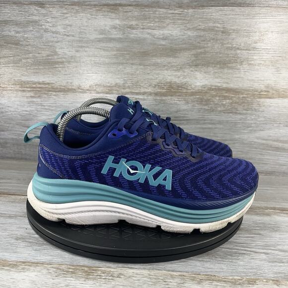 Hoka One One Women’s Gaviota 5 Bellwether Blue Running Shoes Size 8.5 - Picture 3 of 8